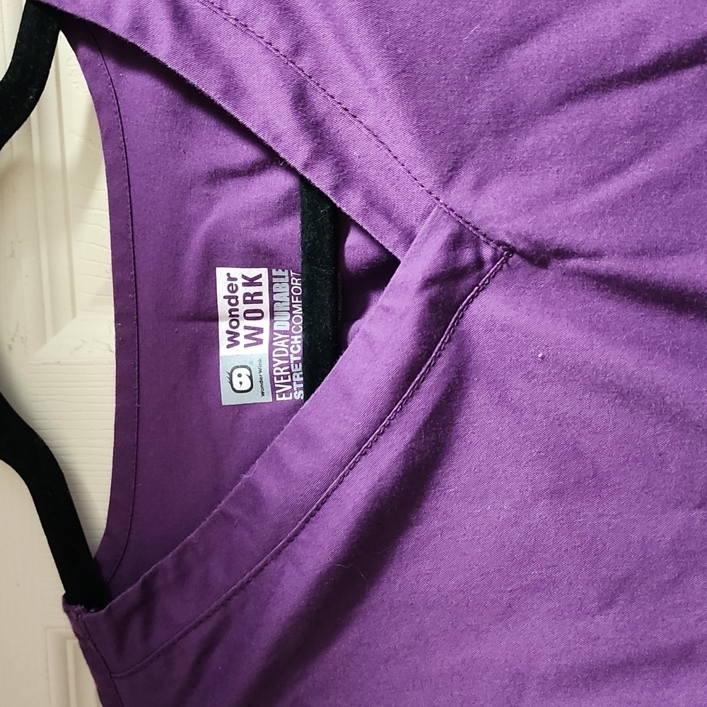 Womens Wonderwink Wonderwork v neck scrub top xxs